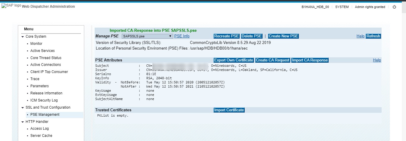 create-certificate-using-openssl-for-sap-hana